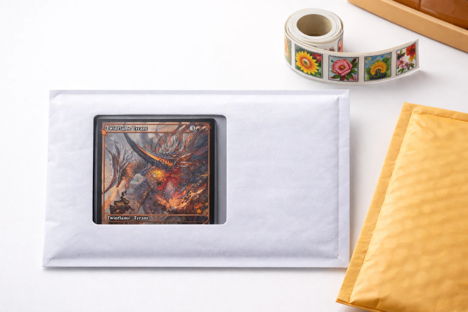 Shipping a single trading card in a plain white envelope for eBay Standard Envelope