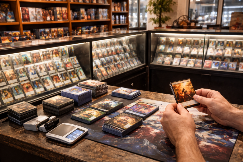 Selling bulk cards at a local game store for quick cash