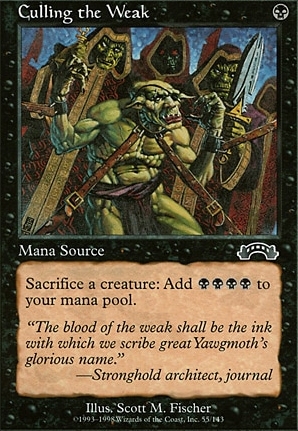 Culling the Weak from Exodus, a never-reprinted common worth $10 to $12