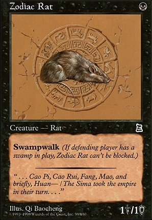 Zodiac Rat from Portal Three Kingdoms, a $38 to $52 common driven entirely by set scarcity